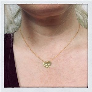 Gold Tone Love You More Heart Necklace